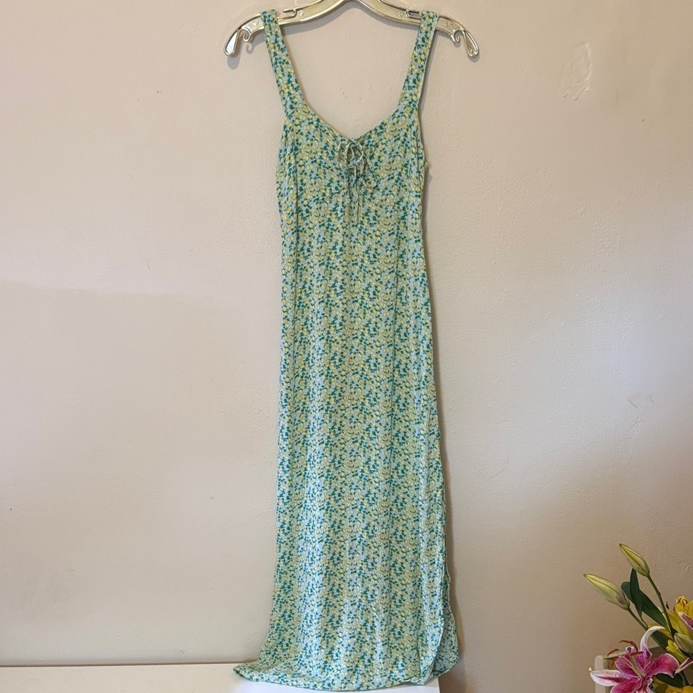 SO Floral Maxi Dress in Blue and Green